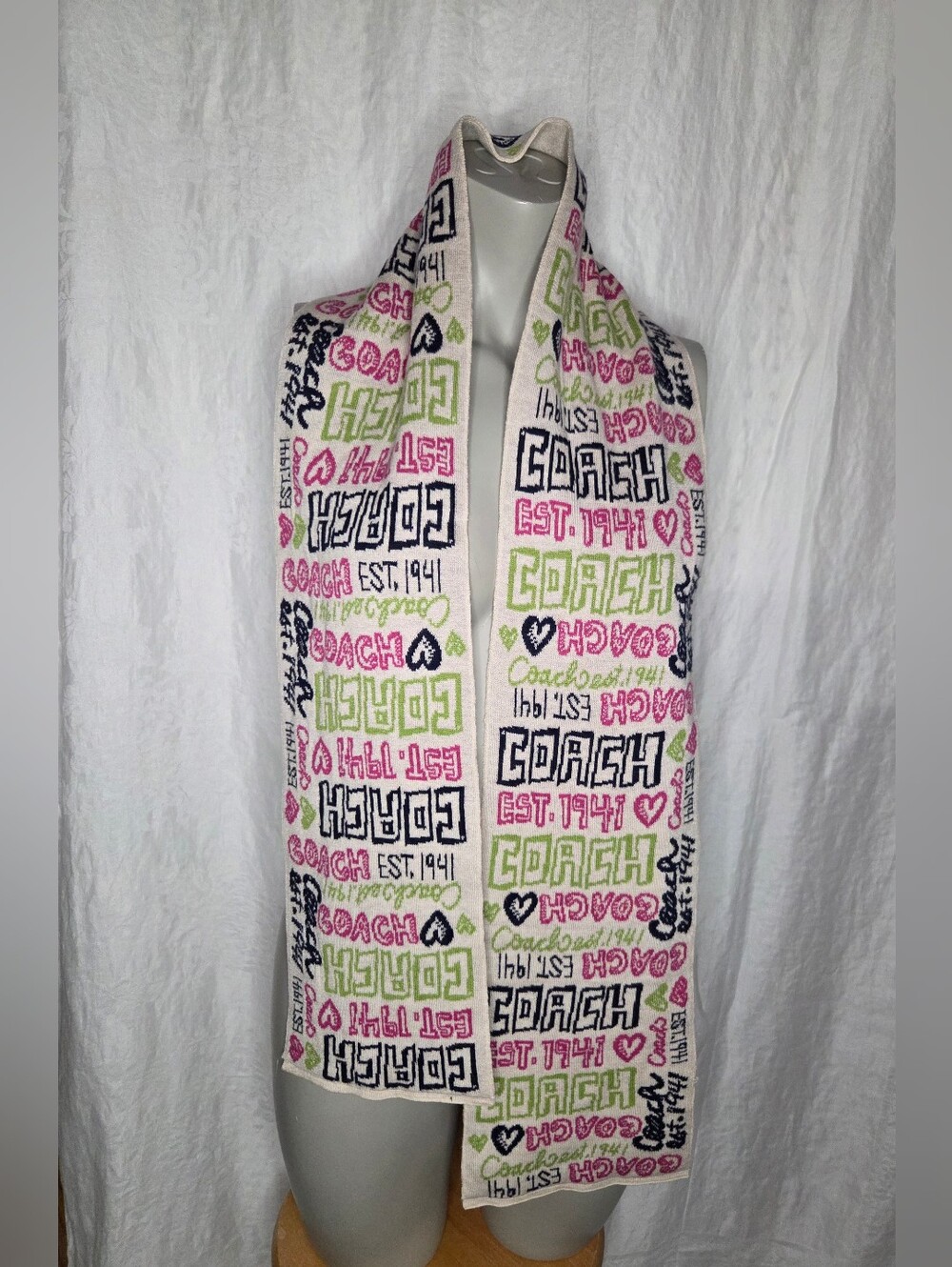 Coach Poppy Graffiti Scarf